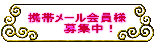 携帯メール会員様 　　　募集中！